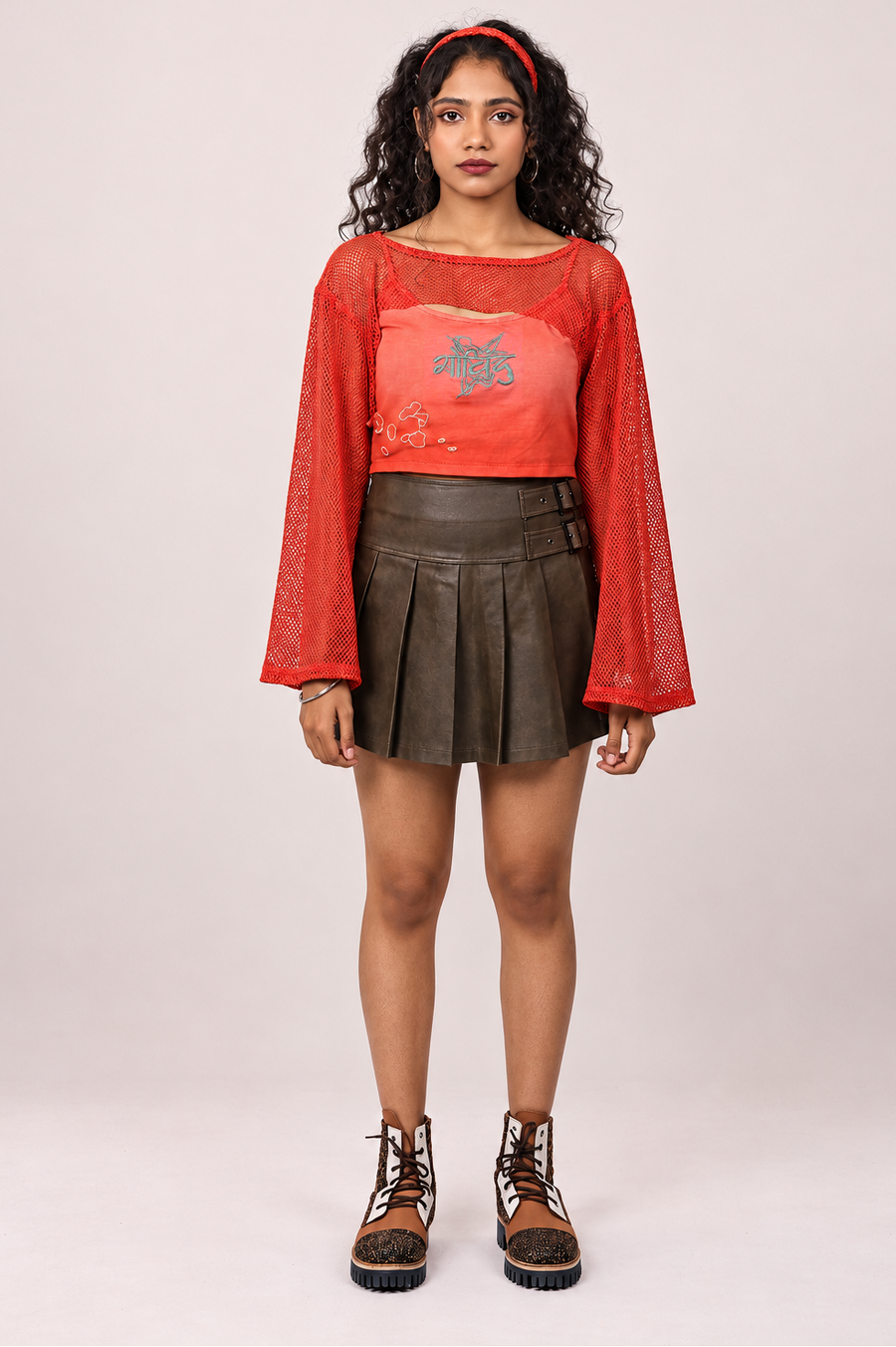 Red Yap Layered Top