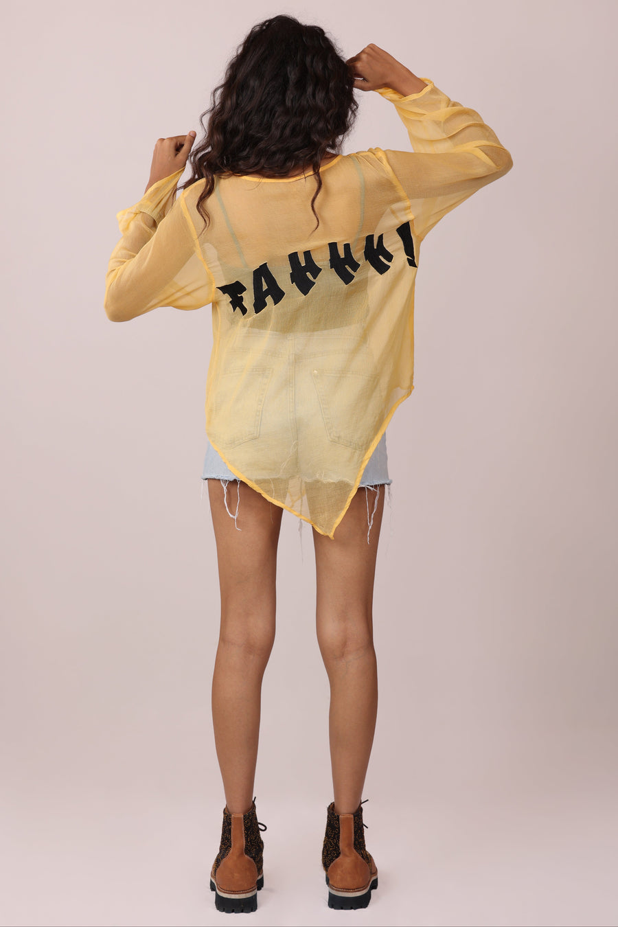 Yellow Unhinged Asymmetric Top
